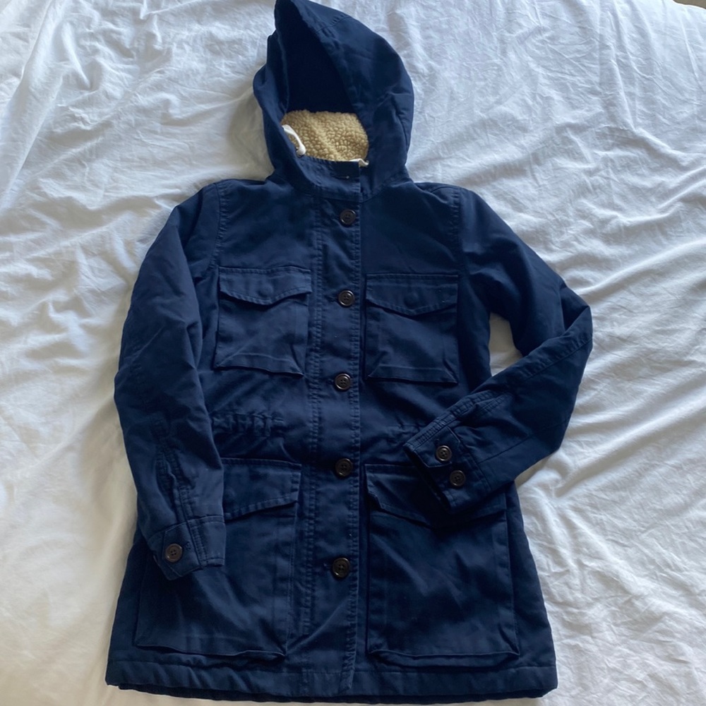 Navy Cotton Lined Jacket - XXS